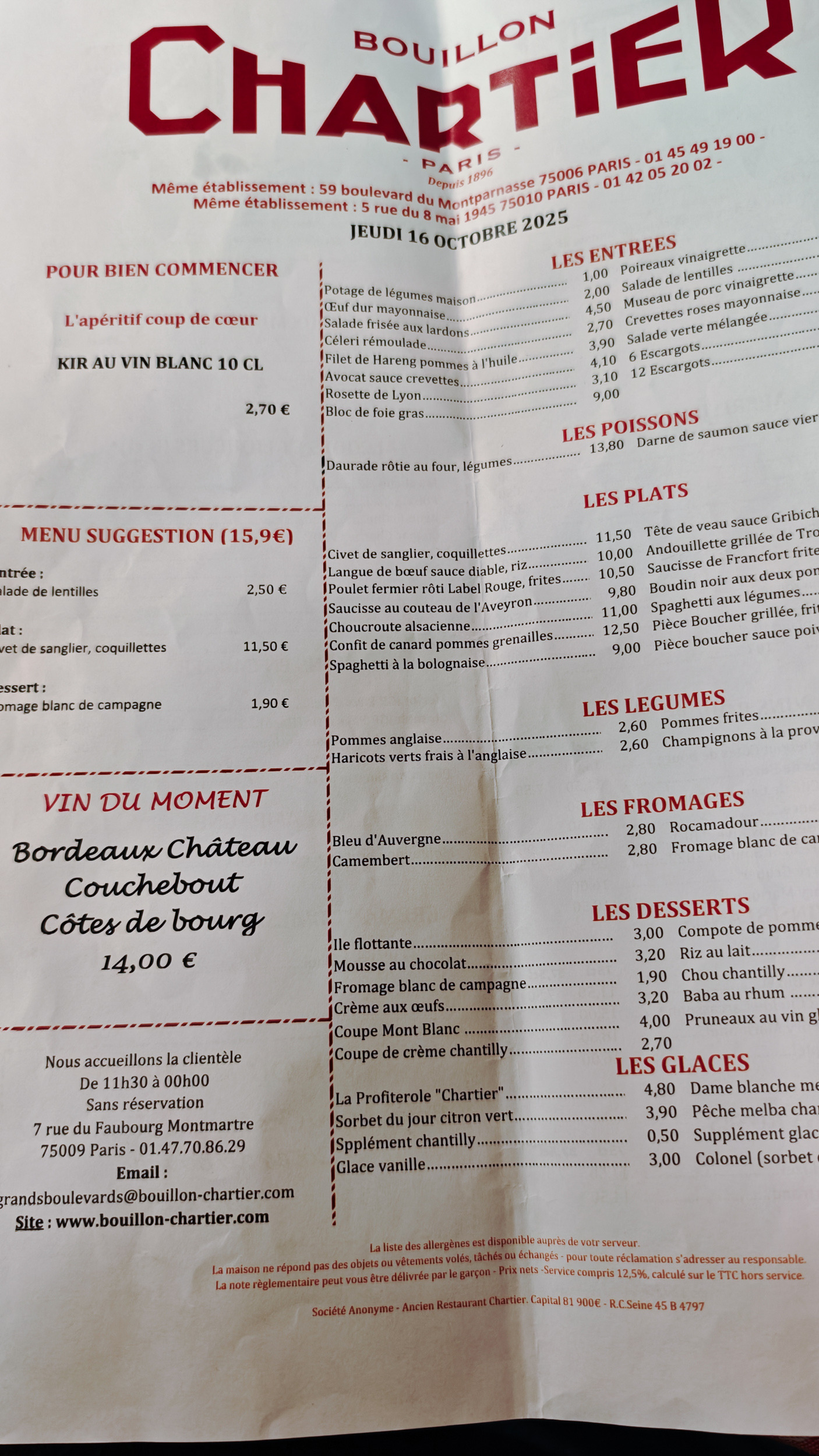 \"Bouillon Chartier\" Suppenküche auf hohem Niveau